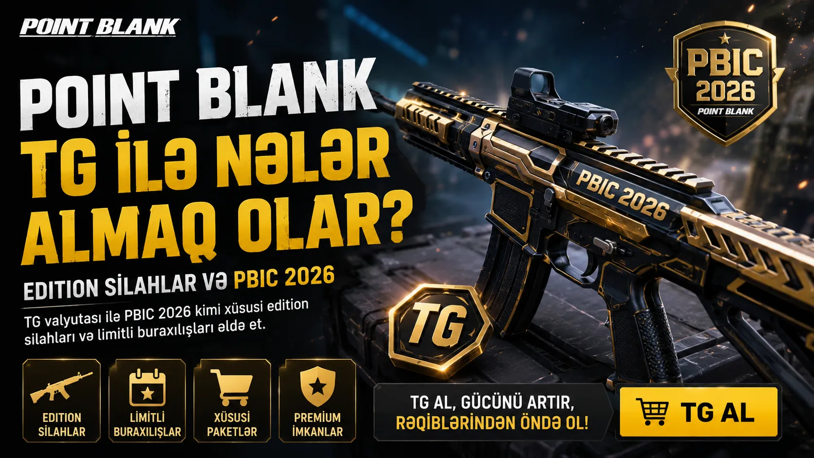 Point Blank TG ilə Nələr Almaq Olar? Edition Silahlar və PBIC 2026 | SKY Blog