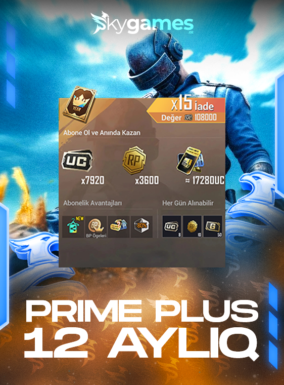 PUBG Mobile Prime Plus 12 Aylıq