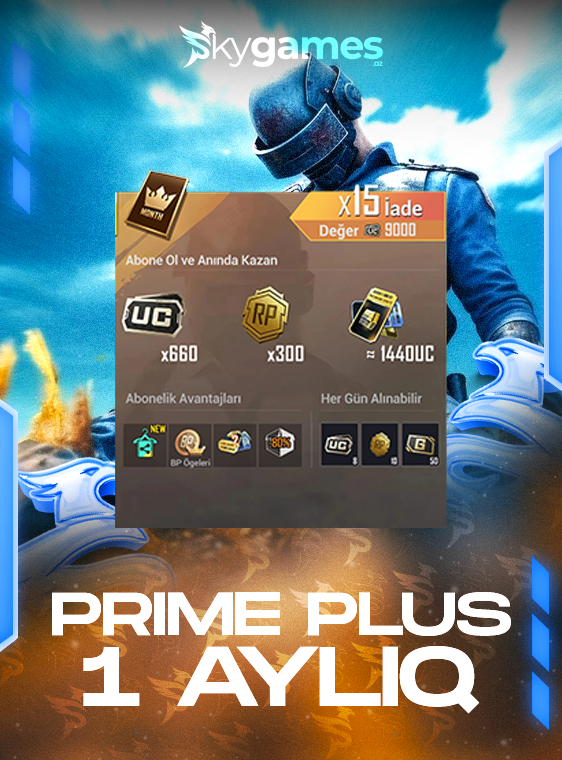 PUBG Mobile Prime Plus 1 Aylıq