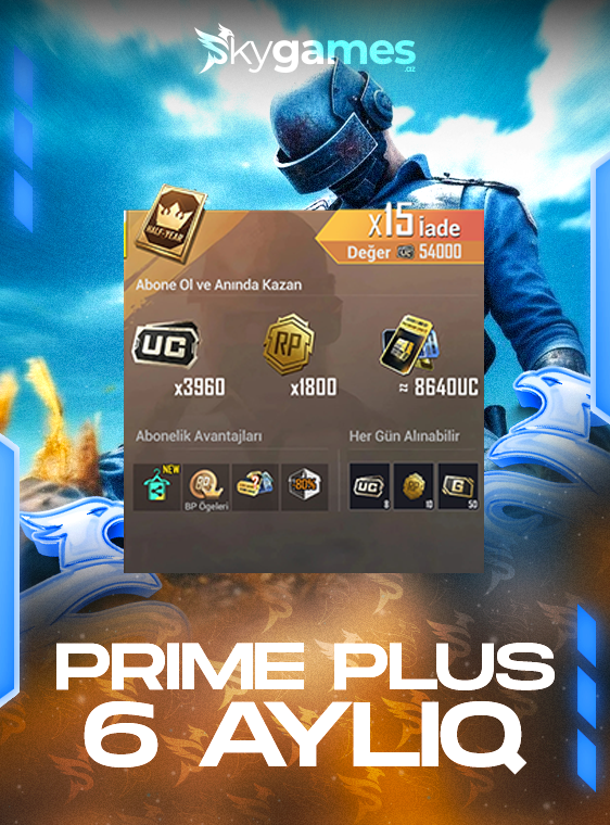PUBG Mobile Prime Plus 6 Aylıq